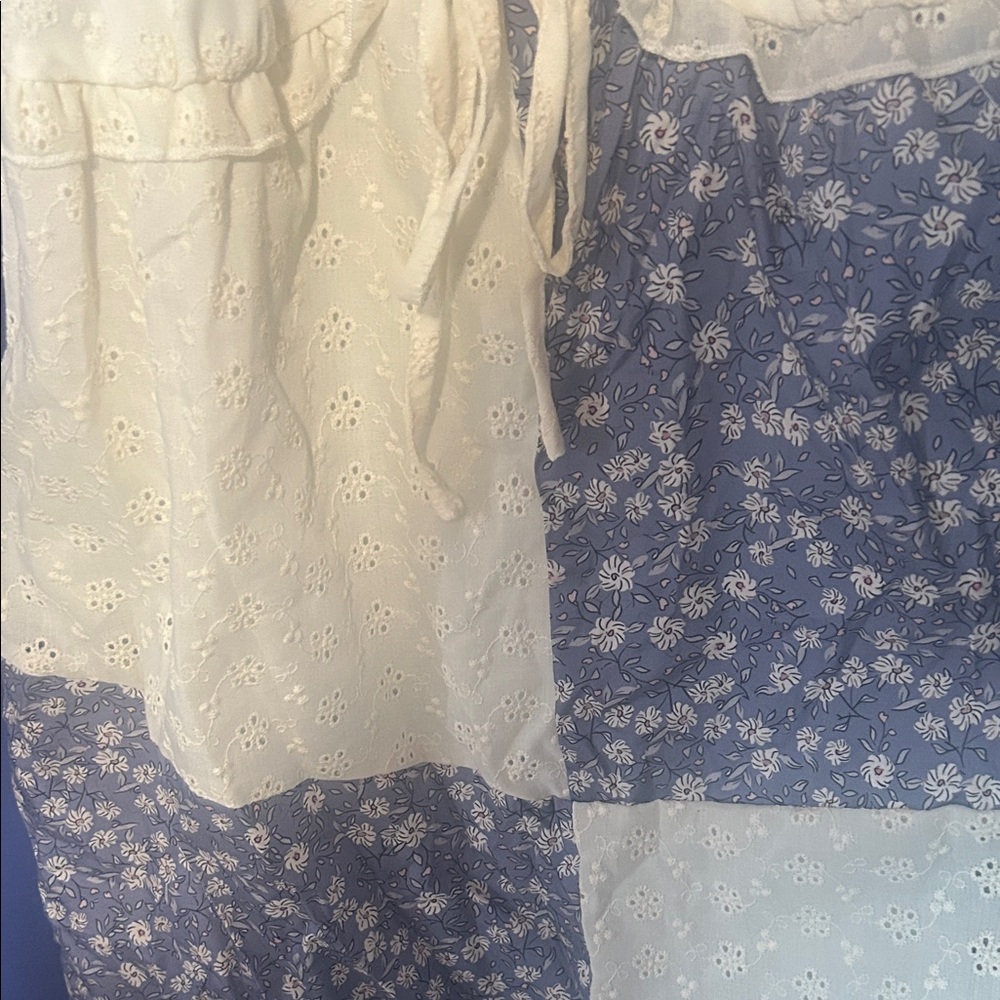 Patchwork Dress With Eyelet Details - Picture 4 of 6